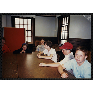 Group of children sitting at a table