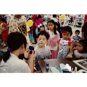 Face painting at Recreation Day