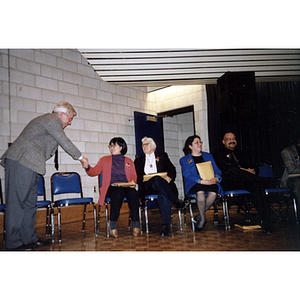 Lydia Lowe at a University of Massachusetts awards ceremony