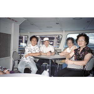 Chinese Progressive Association members on a ferry during a trip to Vancouver