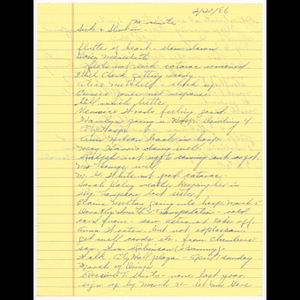 Minutes of Goldenaires meeting held February 27, 1986
