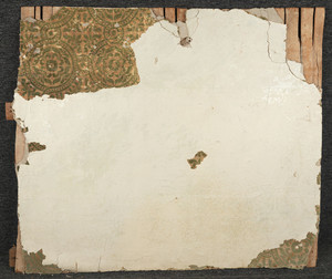 Wall fragment with wallpaper