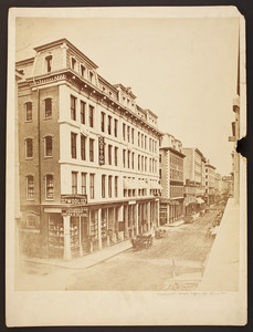 View of Federal Street and commercial traffic before the 1872 fire