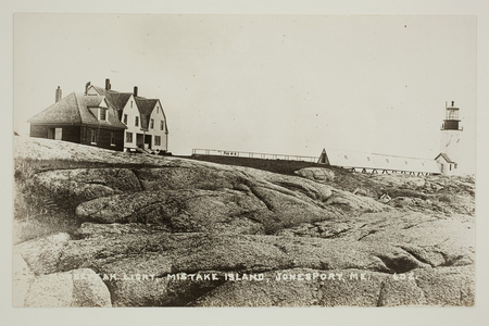 Postcard, Moosepeak Light, Mistake Island, Jonesport, Maine