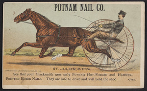 Trade card for the Putnam Nail Co., Boston, Mass., 1881
