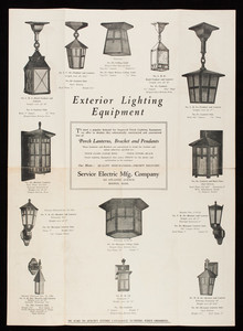 Exterior lighting equipment, Service Electric Manufacturing Co., 564 Atlantic Avenue, near South Station, Boston, Mass.