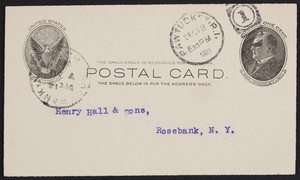 Postcard for the Narragansett Machine Co., spools, Providence, Rhode Island, December 12, 1903