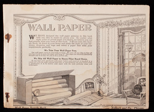 Wall paper sample book, Sears, Roebuck and Co., Chicago, Illinois