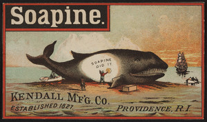 Trade card for Soapine French Laundry Soap, Kendall M'f'g. Co., Providence, Rhode Island, undated