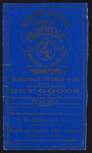 Advertisement for Hudson & Read boys clothing, No.4 Brattle near Court Street, Boston, Mass., undated