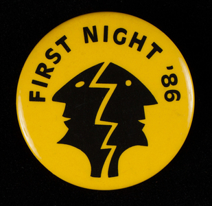 Button, First Night '86, First Night Boston, Boston, Mass.