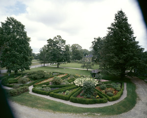 Grounds and gardens in bloom, Roseland Cottage, Woodstock, Conn.