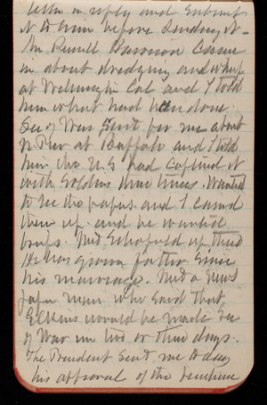 Thomas Lincoln Casey Notebook, October 1891-December 1891, 34, letter in reply and [illegible]