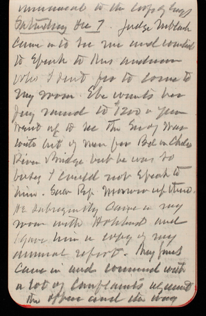 Thomas Lincoln Casey Notebook, November 1889-January 1890, 28, Saturday Dec 7