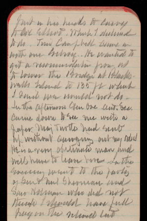 Thomas Lincoln Casey Notebook, November 1893-February 1894, 73, put in his hands to carry
