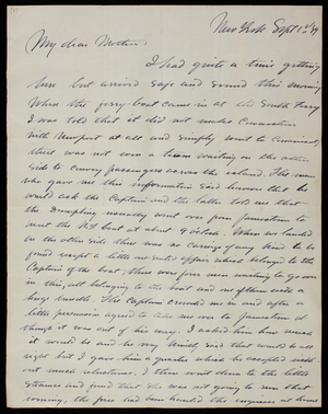 Thomas Lincoln Casey, Jr. to Emma Weir Casey, September 1, 1889