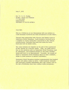 Letter from Mark H. McCormack to W. D. G. Trollip