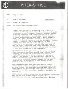 Memorandum from Michael W. Halstead to Mark H. McCormack