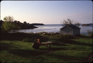 View of the mouth of the Kennebec River and open Atlantic from Hollins' homestead