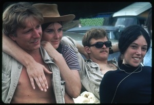 Concert-goers at the Woodstock Festival