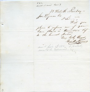 Letter from George A. Miner to Joseph B. Lyman