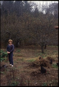 Nina Keller with shovel in Wendell, Massachusetts