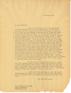 Letter from W. E. B. Du Bois to Virginia M. Alexander