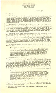 Circular letter from American Peace Crusade to unidentified correspondent