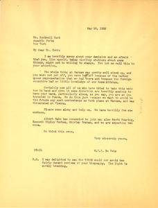Letter from W. E. B. Du Bois to Rockwell Kent