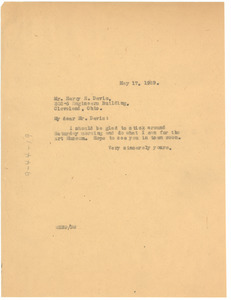 Letter from W. E. B. Du Bois to NAACP 20th Annual Conference Committee