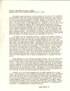 Remarks made at the Institute meeting