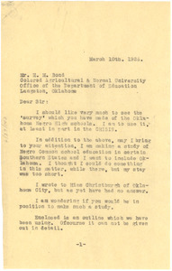 Letter from W. E. B. Du Bois to H. M. Bond