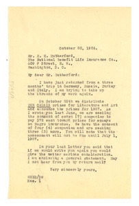 Letter from W. E. B. Du Bois to R. H. Rutherford