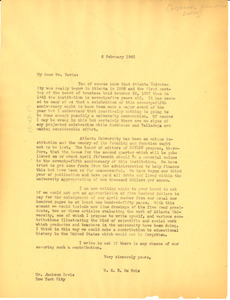 Letter from W. E. B. Du Bois to General Education Board