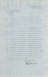 Letter from Y. K. Dimmock to W. E. B. Du Bois