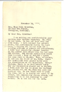 Letter from W. E. B. Du Bois to Mary Dill Broaddus