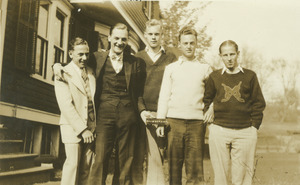 Arthur Thompson with friends