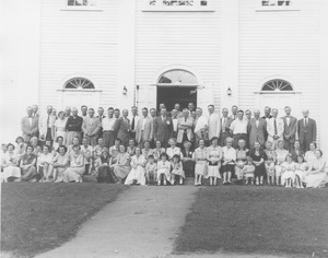 Class of 1928 members gather during a reunion in South Amherst