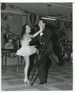 Jimmy Valentine and his partner, Rita dancing at Halloween party