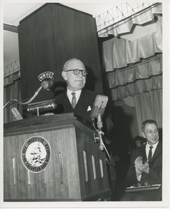 Jeremiah Milbank, Sr. speaking at building dedication