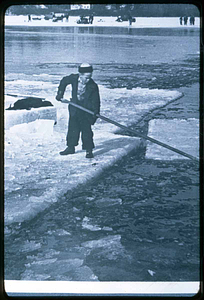 Cutting ice on Pranker's (Lily) Pond, Saugus
