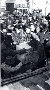 Laying of the Beebe Library cornerstone, March 17, 1922