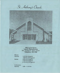 Saint Anthony's Church bulletin (1982)