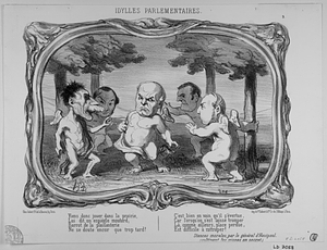 Viens donc jouer dans la prairie, Lui dit un espiègle moutard; Barrot de la plaisanterie Ne se doute encore que trop tard! C'est bien en vain qu'il s'évertue, Car lorsqu'on s'est laissé tromper Là, comme ailleurs, place perdue, Est difficile à rattraper! Stances morales, par le général d'Hautpoul. (cultivant les muses en secret.)