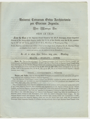 Supreme Council decree and order regarding its authority, 1848 June 1
