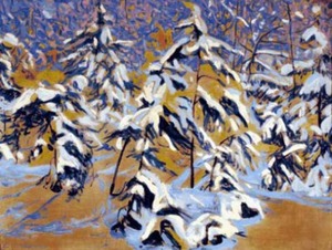 "Snow Scene, Tamworth New Hampshire" Edwin Ambrose Webster (1869-1935)