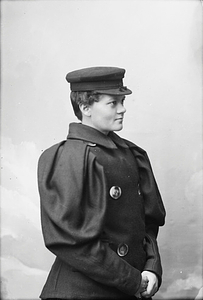 Marie Høeg Wearing a Man's Uniform