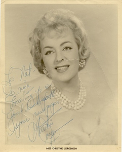 Autographed Photo of Christine Jorgensen