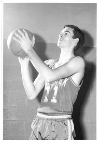 Suffolk University men's basketball player Jay Crowley 1967-1968