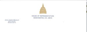 John Joseph Moakley's congressional letterhead